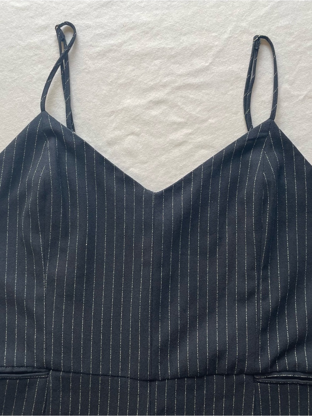 Anthropologie the Essential Jumpsuit in Pinstripe size 12P